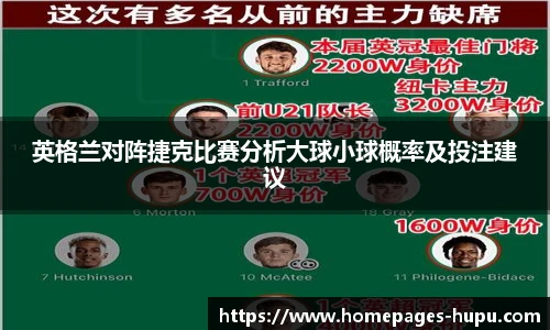 英格兰对阵捷克比赛分析大球小球概率及投注建议